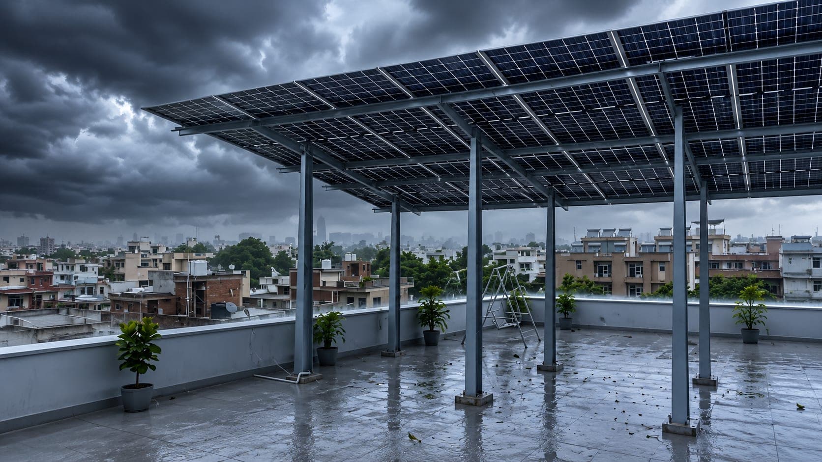 8 kW residential solar installation in Sihora