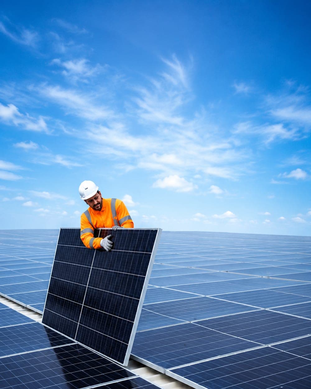 Solar panel fitting and wiring work